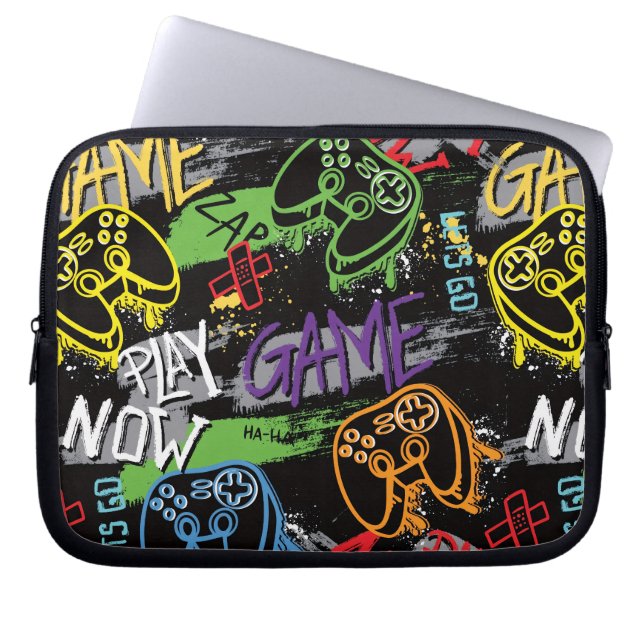 Funda Para Portátil Neon Graffiti Gaming Pattern (Frente)