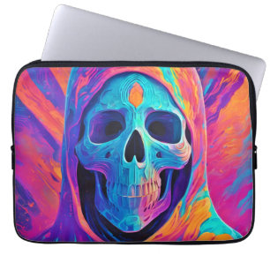 Funda Para Portátil Neon Gslow Skull Art