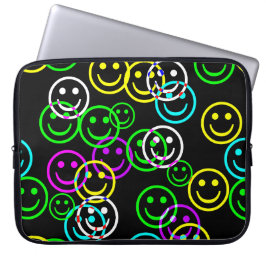 Funda Para Portátil Neon Happy Face Laptop Sleeve