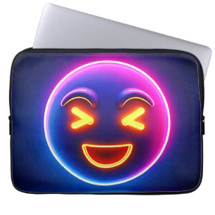 Funda Para Portátil Neon Laughing Emoji Joy