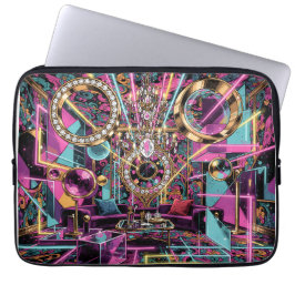 Funda Para Portátil Neon Psychedelic Luxury Lounge Art
