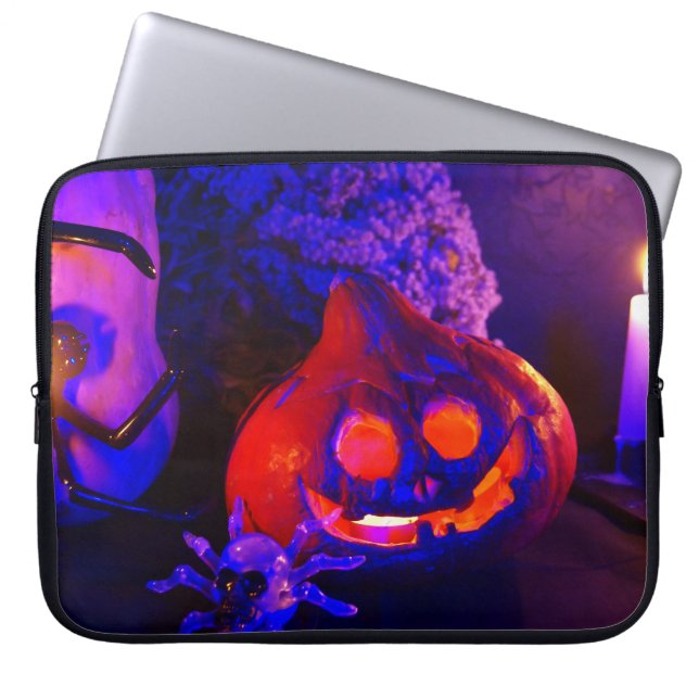 Funda Para Portátil Neon pumpkins (Frente)