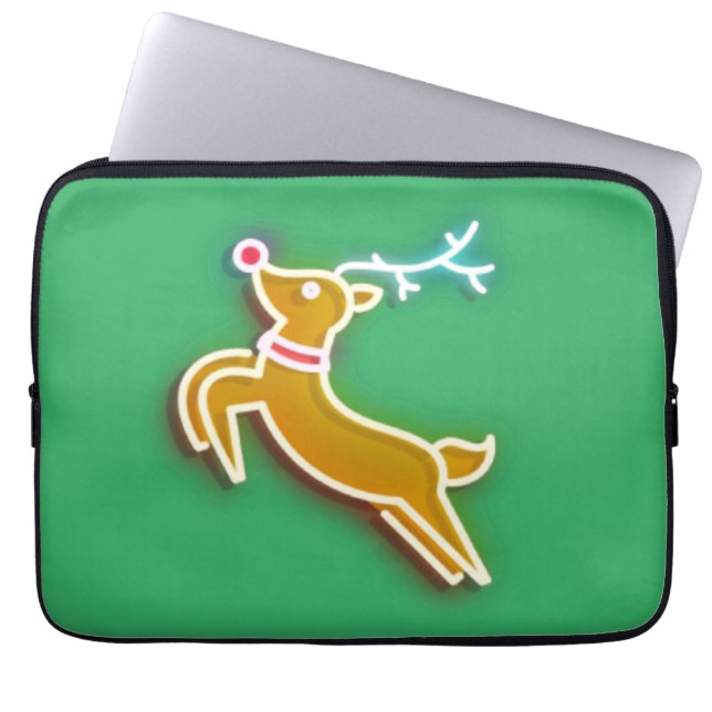 Funda Para Portátil Neon Reindeer (Frente)