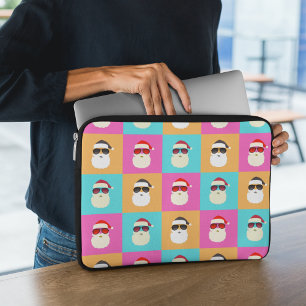 Funda Para Portátil Neon Santa con gafas de sol Colorido patrón Guay