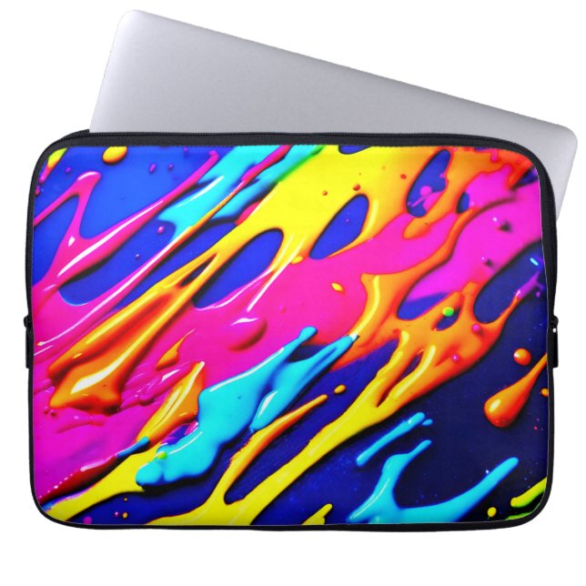 Funda Para Portátil Neon Splatter Design (Frente)