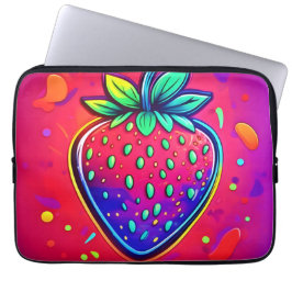 Funda Para Portátil Neon Strawberry Pop