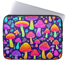 Funda Para Portátil Neón suave: parche para hongos Personalizados