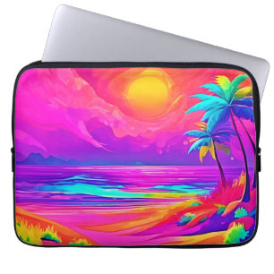 Funda Para Portátil Neon Sun & Beach Bliss