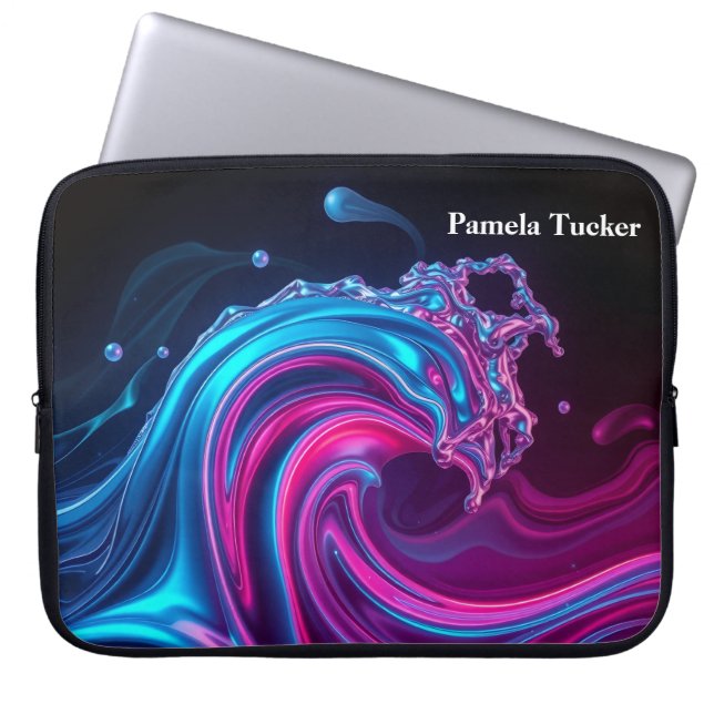 Funda Para Portátil Neon Wave Futuristic Cyberpunk Gaming  (Frente)