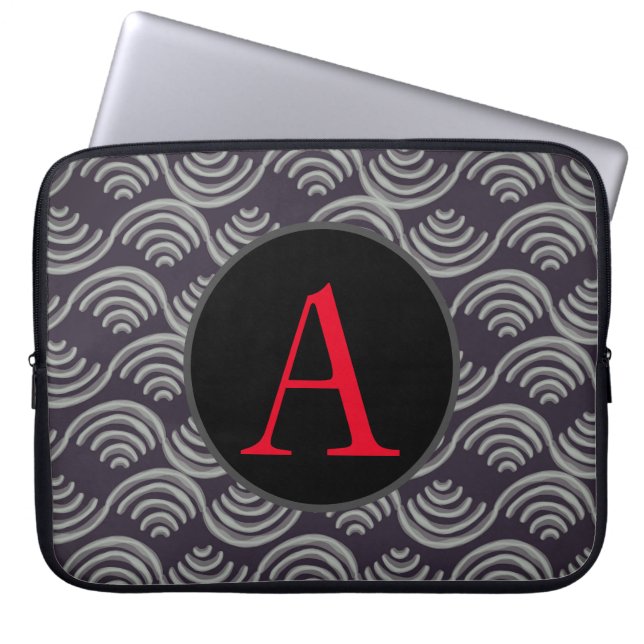 FUNDA PARA PORTÁTIL NEOPRENE SLEEVE DIY DISEÑO INICIAL DE ONDA JAPONES (Frente)
