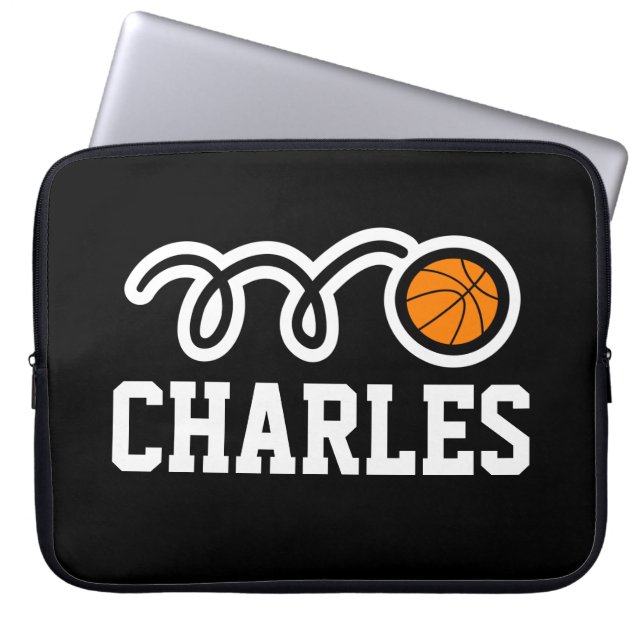 Funda Para Portátil Neopreno de baloncesto personalizado de 15 pulgada (Frente)