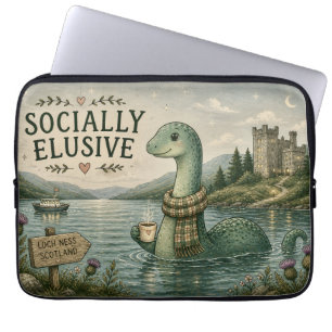 Funda Para Portátil Nessie esquiva socialmente criptozoología Loch Nes