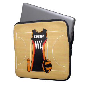 Funda Para Portátil Netball personalizado único