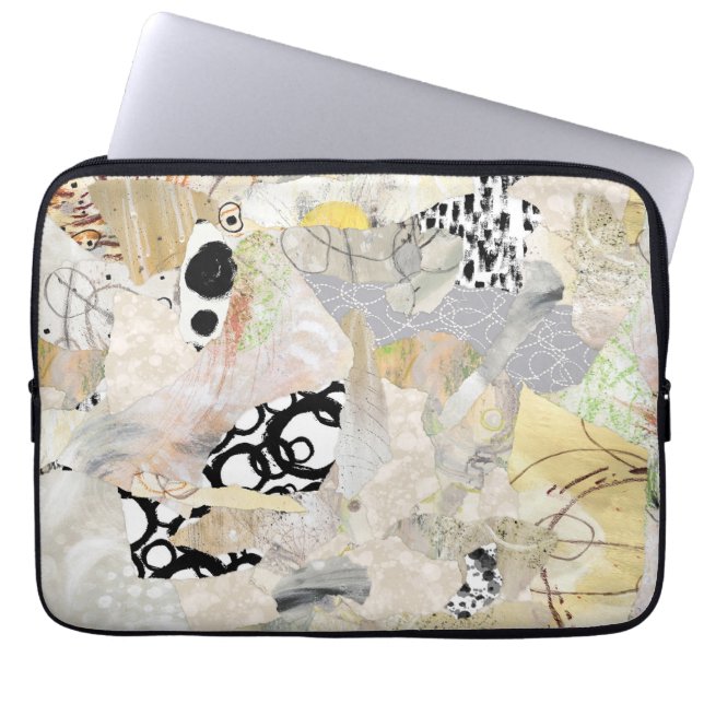 Funda Para Portátil Neutral Elegant Abstract Collage Design (Frente)