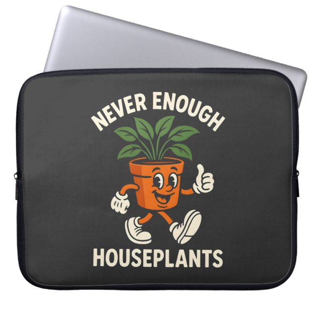Funda Para Portátil Never Enough Houseplants Walking Pot Cartoon Funny (Frente)