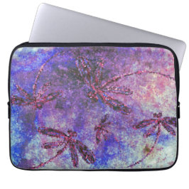 Funda Para Portátil Niebla morada de la libélula