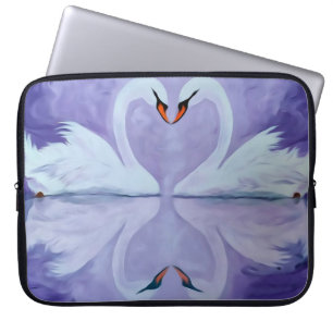 Funda Para Portátil Nieve cisnes blancos