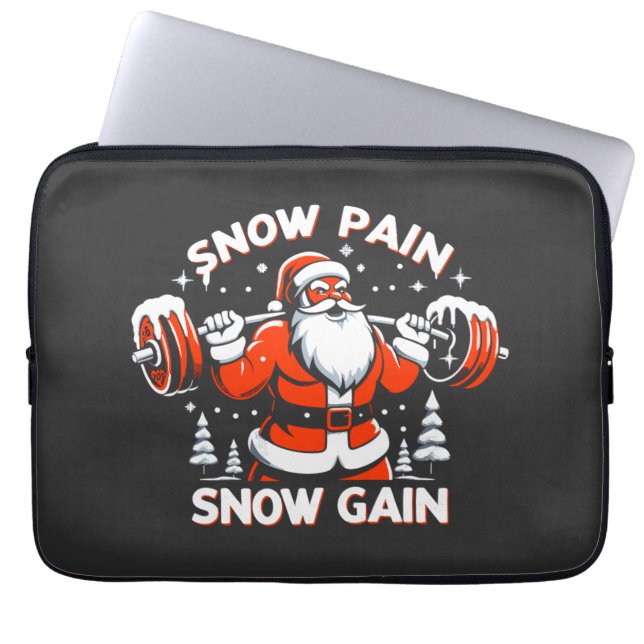 Funda Para Portátil Nieve Dolor Nieve Ganar Navidades festivos Gym Wor (Frente)