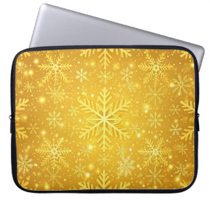 Funda Para Portátil Nieve Dorada