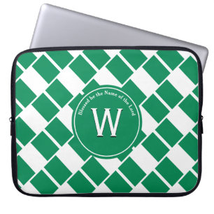 Funda Para Portátil NIGERIA FLAG Monograma personalizado Nigeriano