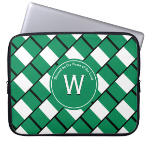 Funda Para Portátil NIGERIA FLAG Monograma personalizado portátil NEGR