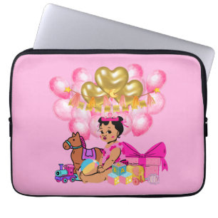 Funda Para Portátil Niña bebé de rosa
