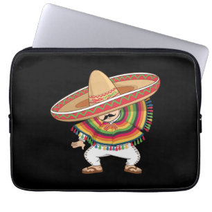 Funda Para Portátil Niño mexicano Dabbing Poncho Cinco de Mayo