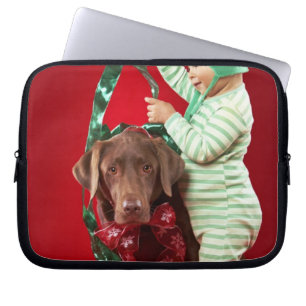 Funda Para Portátil Niño pequeño que adorna un perro