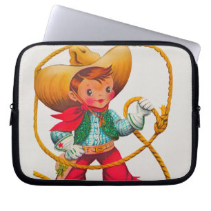 Funda Para Portátil Niño retro niño vago occidental