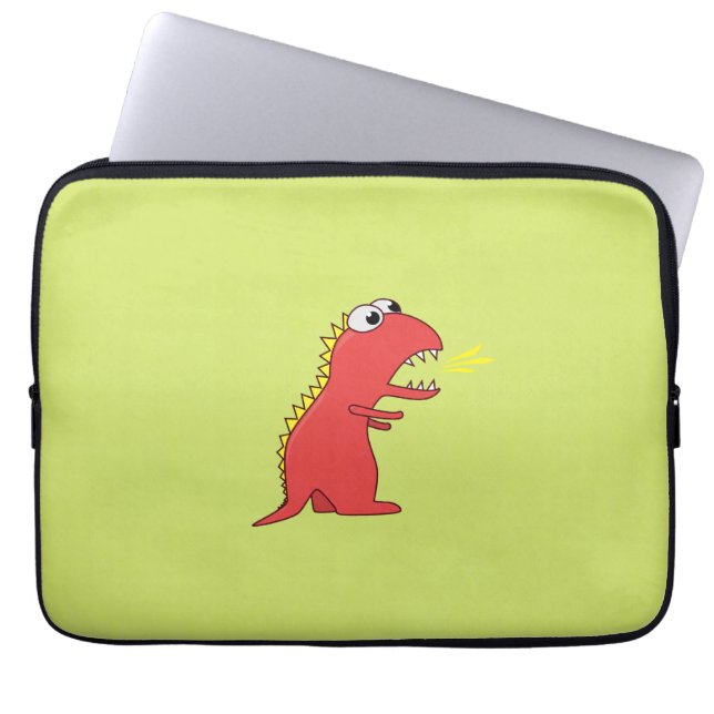 Funda Para Portátil Niños de dinosaurios T-Rex Personalizado de la res (Frente)