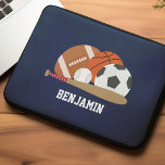 Funda Para Portátil Niños personalizados por aficionados al deporte<br><div class="desc">Diseño personalizado del ventilador deportivo.</div>