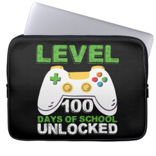 Funda Para Portátil Nivel 100 Días De Escuela Desbloqueado Jugador Vid