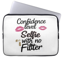 Funda Para Portátil Nivel de confianza - Sin comillas de selfie de fil