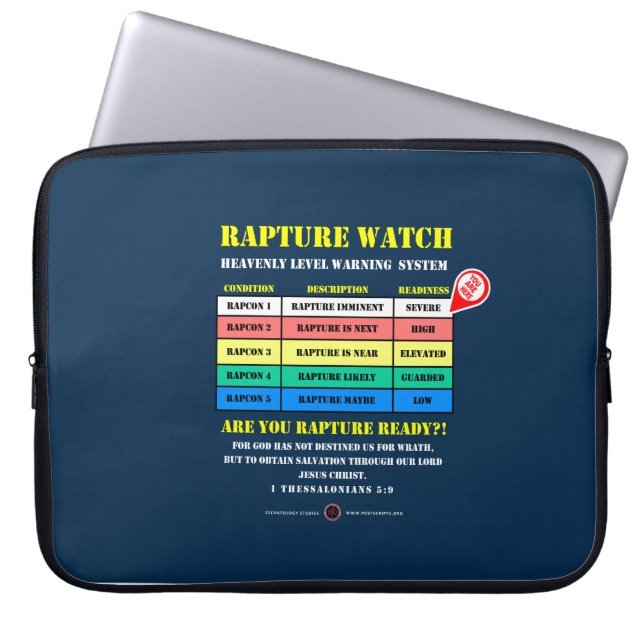Funda Para Portátil Niveles de Alerta de Rapto (Frente)