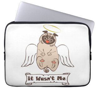 Funda Para Portátil No fue una cita graciosa de ángel pug de mí