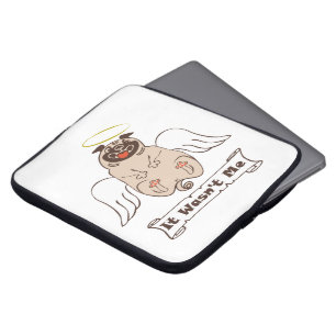 Funda Para Portátil No fue una cita graciosa de ángel pug de mí