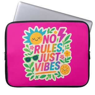 Funda Para Portátil No hay reglas sólo vibraciones - Neon Gradient Kaw