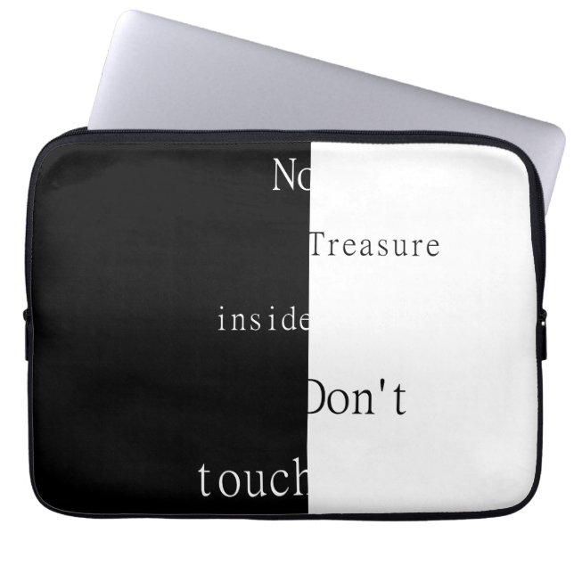 Funda Para Portátil No Hay Tesoro Dentro - No Tocar  (Frente)