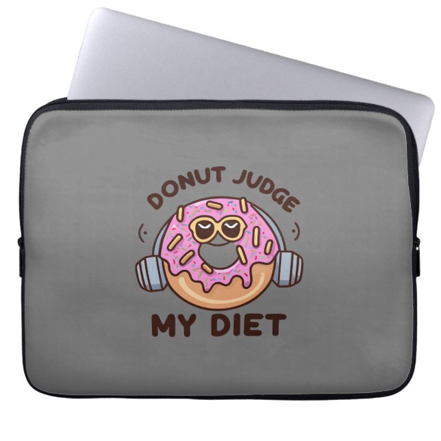 Funda Para Portátil No juzguen mi dieta - Humor gracioso (Frente)