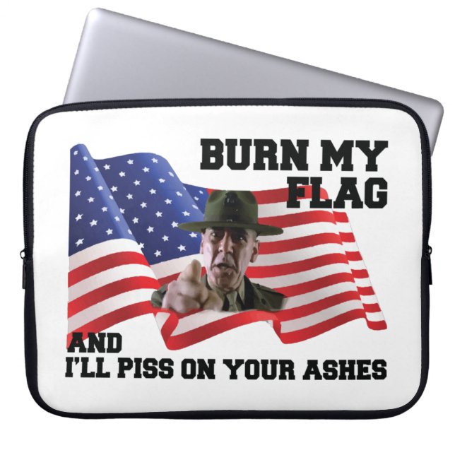Funda Para Portátil No queme mi bandera (Frente)