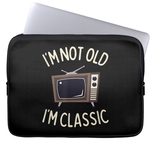 Funda Para Portátil No soy viejo, soy un clásico gracioso gráfico de t (Frente)