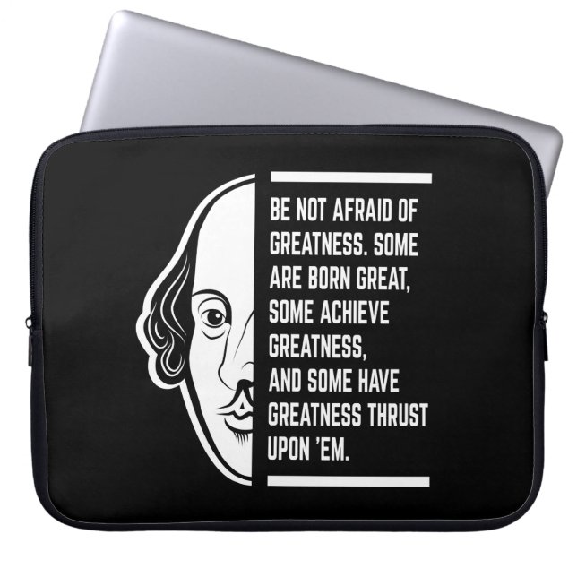 Funda Para Portátil No Tengas Miedo A La Gran Cita De Shakespeare (Frente)