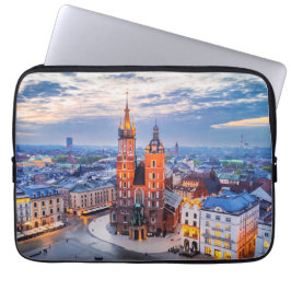Funda Para Portátil Noche de Cracovia en Polonia