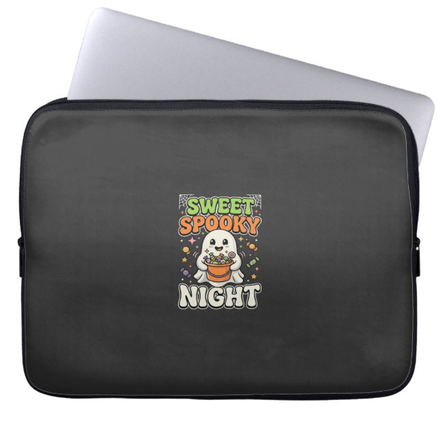 Funda Para Portátil Noche de dulces de Halloween (Frente)