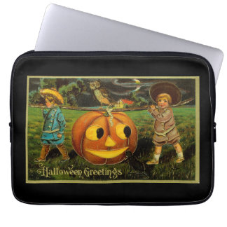 Funda Para Portátil Noche de la Cosecha de Jack-o-Lantern de Halloween