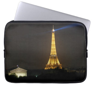Funda Para Portátil Noche de la torre Eiffel