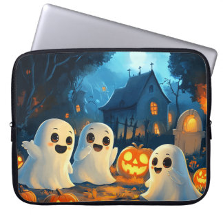 Funda Para Portátil Noche Espeluznante y Caprichosa Fantasmas Lindos d