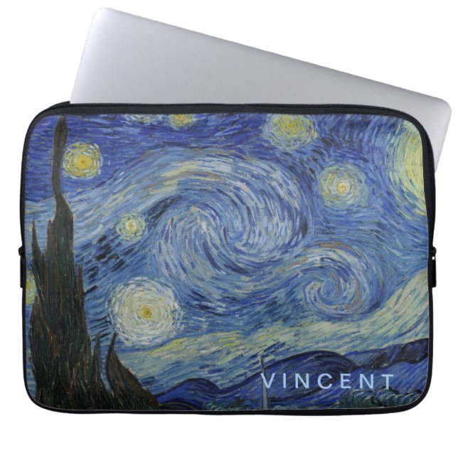 Funda Para Portátil Noche estrellada Vincent van Gogh personalizado (Frente)