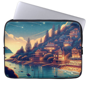 Funda Para Portátil Noche soñadora en la costa