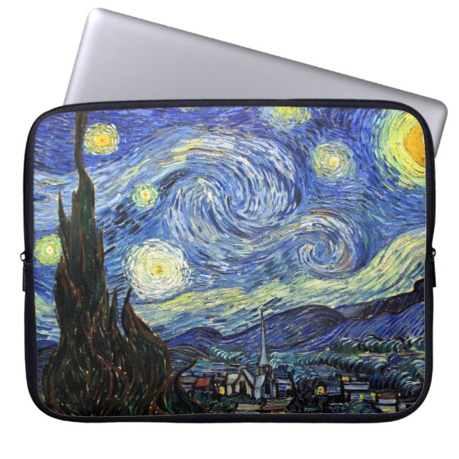 Funda Para Portátil Noche Starry De Vincent Van Gogh 1889 (Frente)